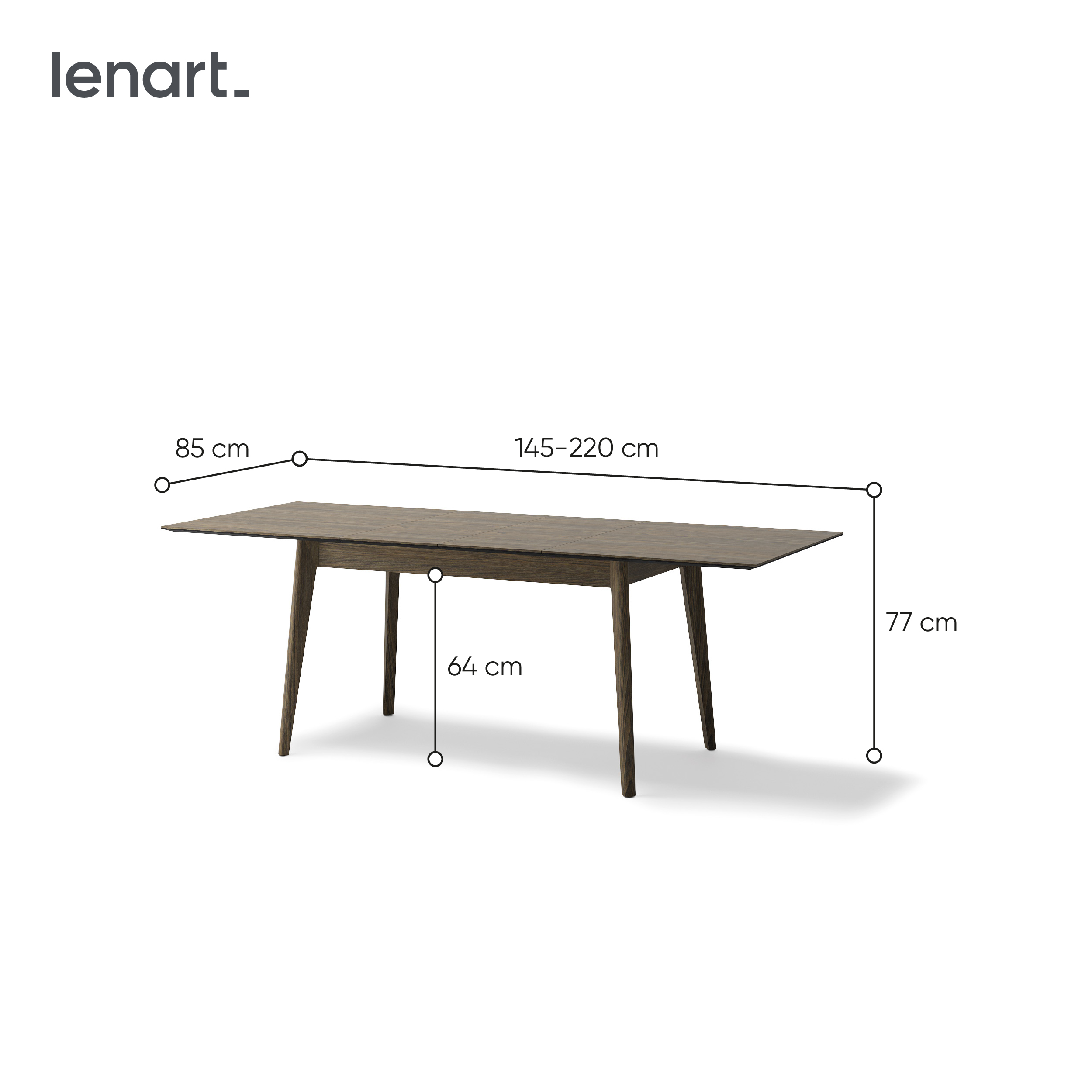 Ausziehbarer Esstisch Lenart PLOT PT-03